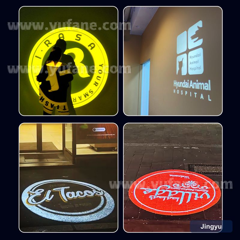 Four Figure Static Switch Advertising Projector Light Outdoor IP67 Waterproof Ground Signboard Custom Gobo logo Projector view 3