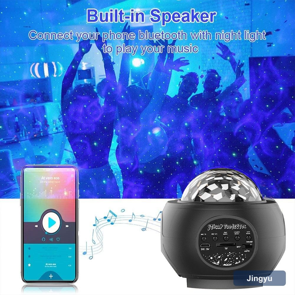 Star Projector, Starry Night Light for Bedroom, Smart LED Space Sky Starry Moving Ocean Wave Lamp With Remote Control view 5