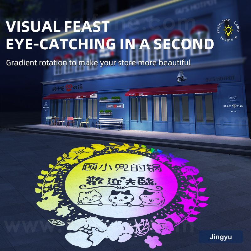 Smart Custom Laser logo 4 Pattern Changing Gobo Projector Restaurant Decoration Outdoor Wedding Led Advertising Lights view 3
