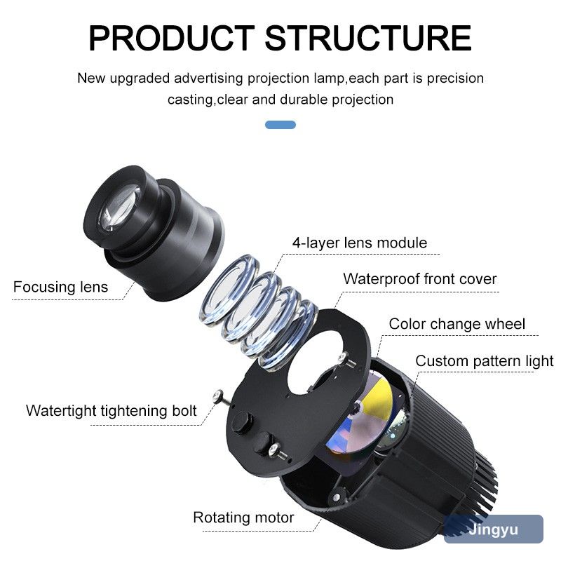 Waterproof 100W Gobo Zoom logo Projector Colorful Gobo Light logo Projector Gobo Lights view 4