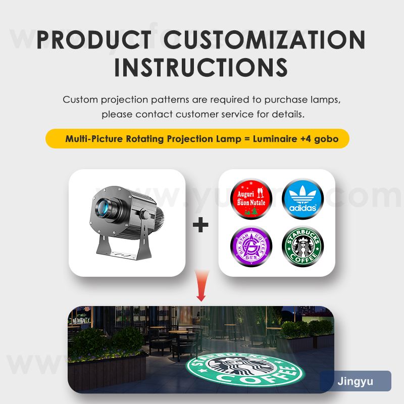Outdoor Ip65 Waterproof Customised 150w Rotating logo Led Gobo Projector Light view 3
