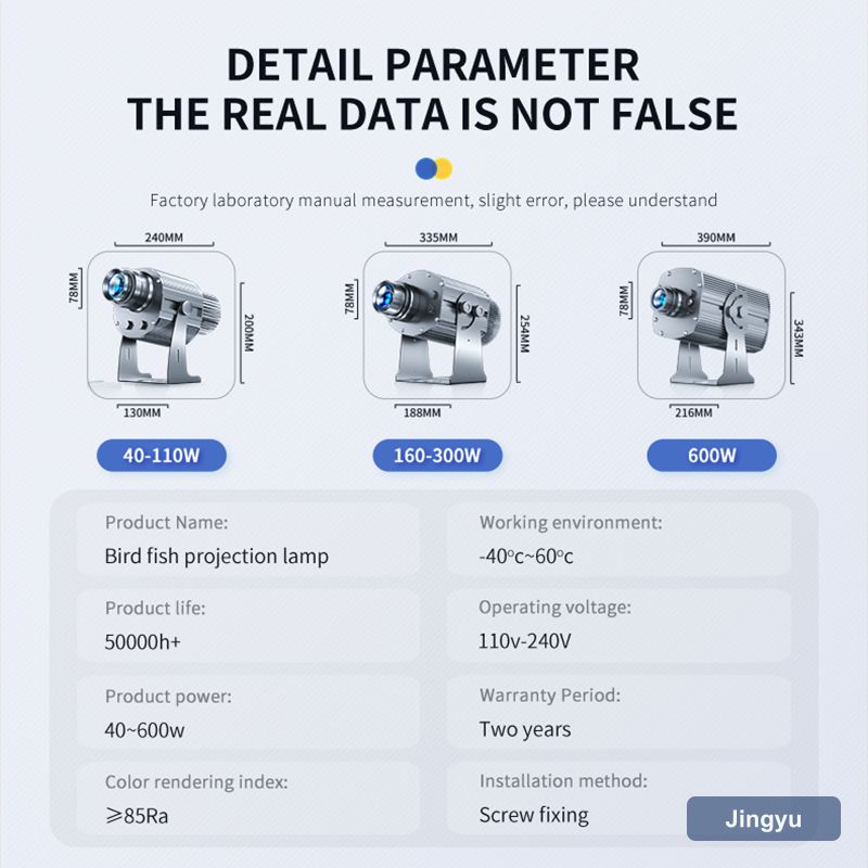 Gobo Projector Fly Bird Swim Fish Dynamic Effects Pattern Projection logo Projection Advertising Light view 6
