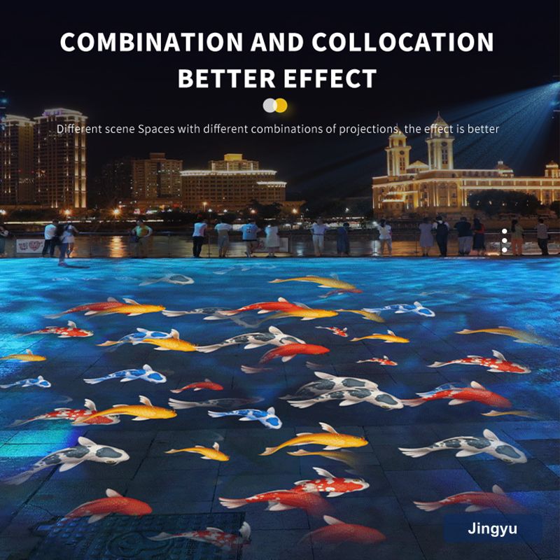 Gobo Projector Fly Bird Swim Fish Dynamic Effects Pattern Projection logo Projection Advertising Light view 4