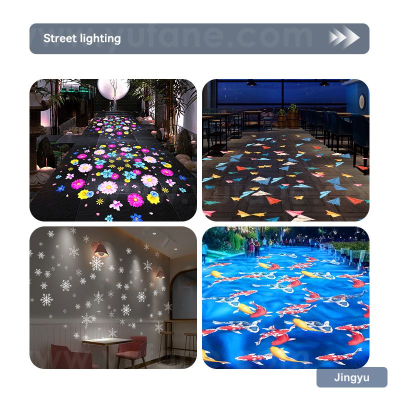 Seven Figure Dynamic Pattern Projection Light Wedding Decorations Outdoor Waterproof Advertising Light Gobo logo Projector view 5