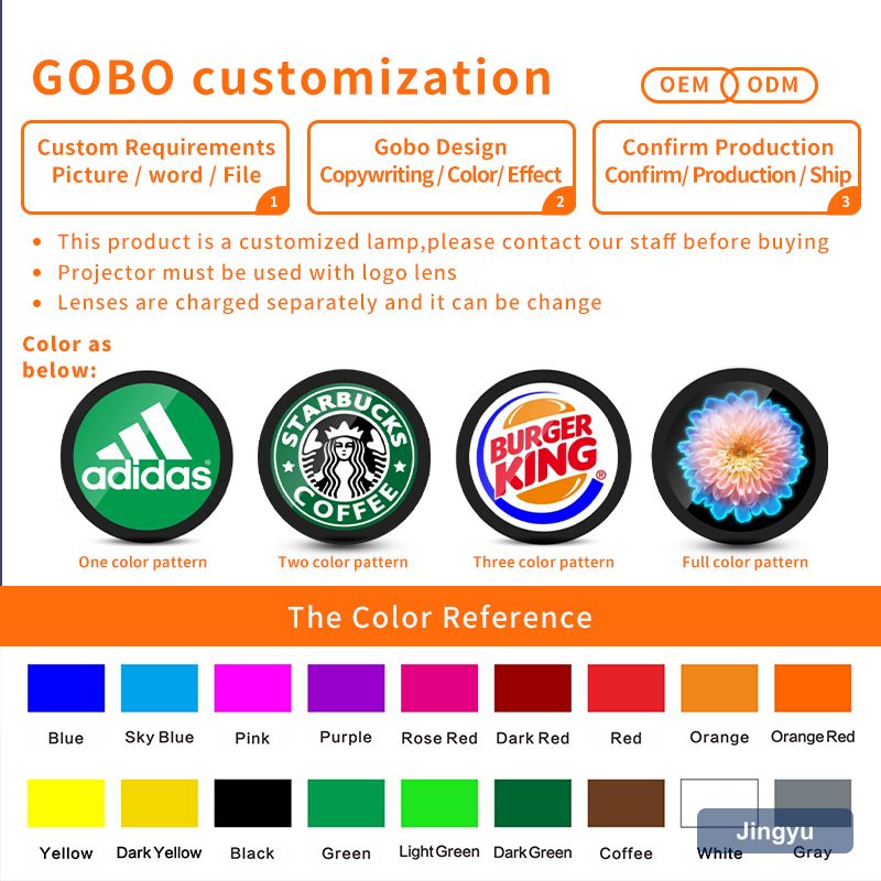 Two Color Lens Customized Pattern Gobo Pieces Gobo Lens view 5