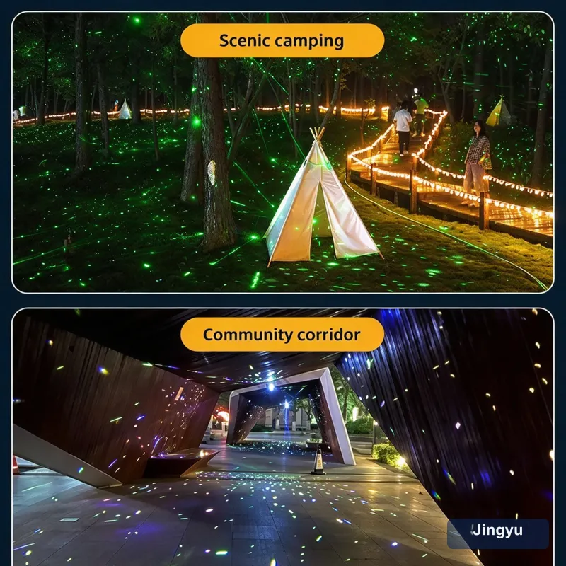 20W Dynamic Breathing Firefly Laser Projector, IP67 Waterproof Outdoor Firefly Light for Park Landscape & Event Atmosphere Lighting view 4