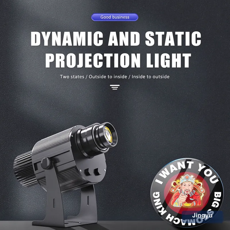 Movable and Static Gobo Projector Indoor Pattern Spotlight Outdoor Waterproof Custom Advertising logo Projection Light view 2