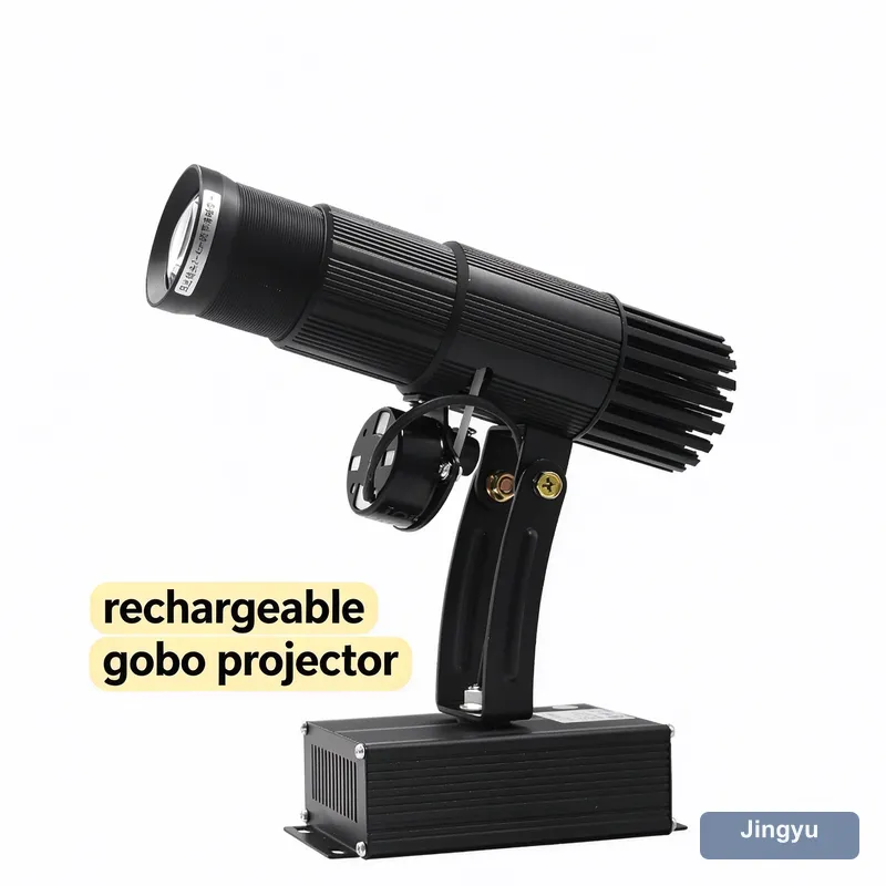 Portable Rechargeable Gobo Logo Projector Light, HD LED Lens Manual Zoom Adjustable Angle Custom Pattern Projection Lamp view 2