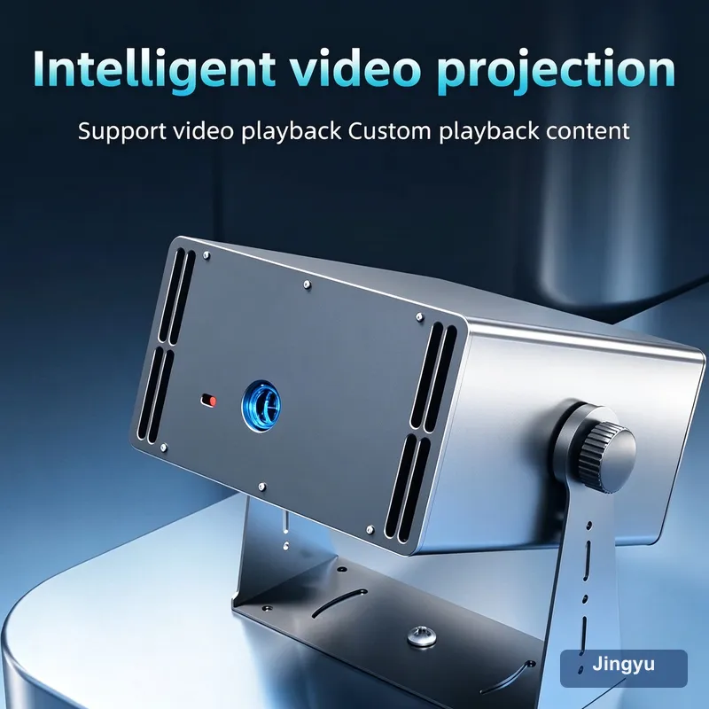 Smart Video Gobo Projector, Dynamic Animation Advertising Projection Light for Elevator & Commercial Brand Display