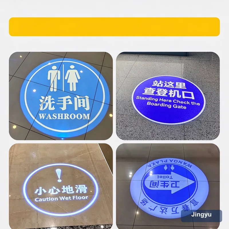 4 Images Rotating Gobo Logo Projector, Remote Control Advertising Projection Lamp, Black LED Gobo Projector for Store Commercial Advertising view 3