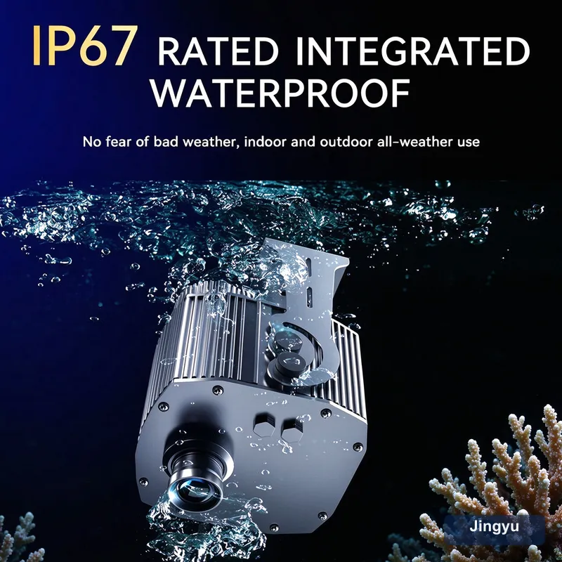 Eight Figure Static Switch Advertising Projector Light Outdoor IP67 Waterproof Ground Signboard Custom Gobo logo Projector view 6