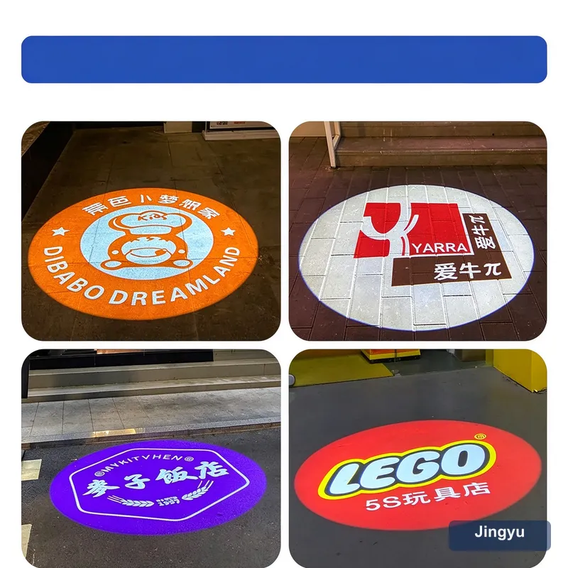 Seven Figure Static Switch Advertising Projector Light Outdoor IP67 Waterproof Ground Signboard Custom Gobo logo Projector view 6