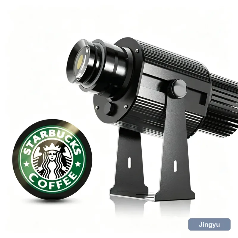 90W Super Bright Outdoor IP67 Gobo Projector, Custom Rotatable Logo Projection Lamp for Medium Commercial Ads