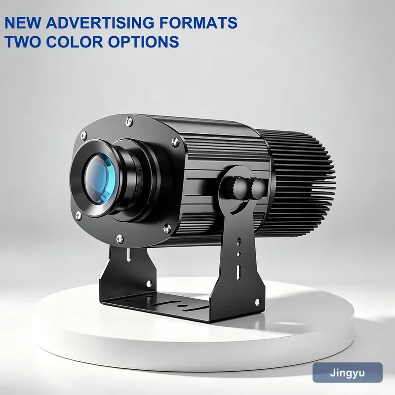 150W High Lumen Outdoor Waterproof LED Gobo Projector, Custom Rotating Logo Light for Large Wall Advertising