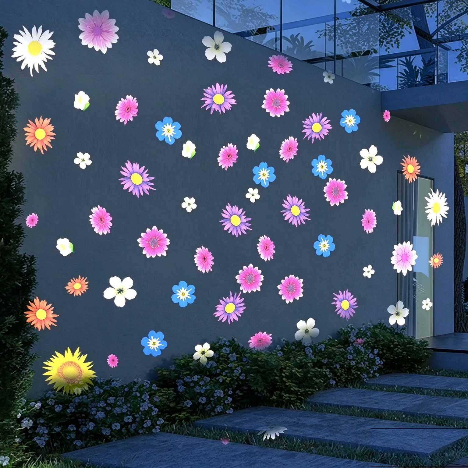 Outdoor Falling Flowers Dynamic Special Effects Projection Light Indoor Decoration Gobo Logo Projector Advertising Light view 3