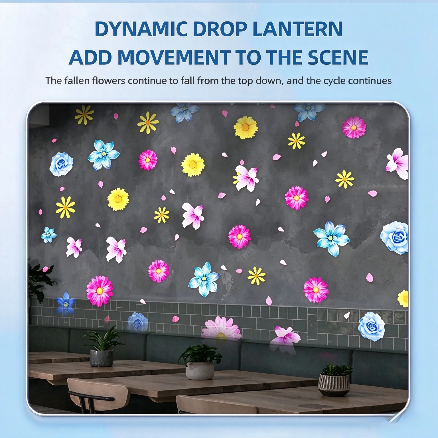Outdoor Falling Flowers Dynamic Special Effects Projection Light Indoor Decoration Gobo Logo Projector Advertising Light view 5