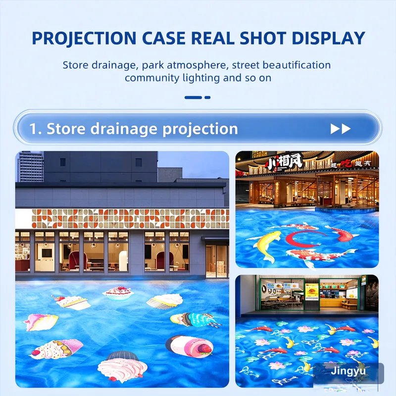 Dual Head Gobo Logo Projector, IP67 Waterproof Outdoor LED Advertising Pattern Projection Lamp, Custom Logo & Water Ripple Projection view 4