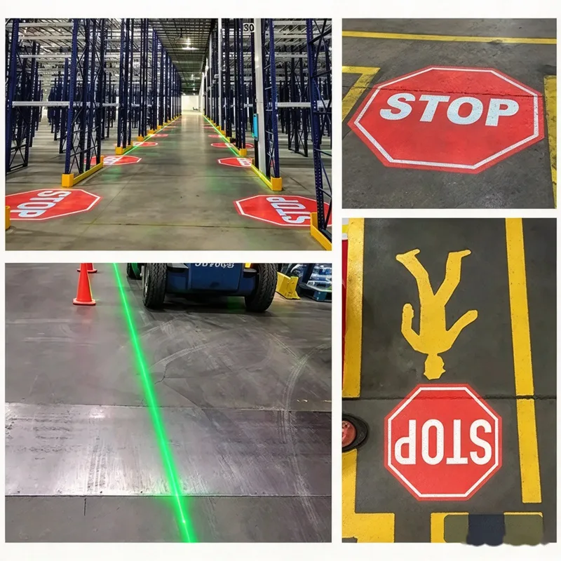 Laser Line Projection Light | Industrial Warning Sign Projector, Virtual Sidewalk & High-Bright Laser Spotlight view 4